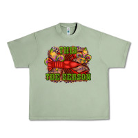 Oil Green mardi gras this the season crawfish fleur de lis Urban Heavy Tee - RanaPortraitStore