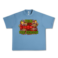 Pebble Blue mardi gras this the season crawfish fleur de lis Urban Heavy Tee - RanaPortraitStore