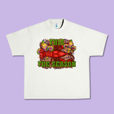 Mardi Gras This The Season Crawfish Fleur De Lis Urban Heavy Tee Designed By Ranaportraitstore