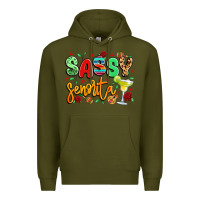 Army Green sassy senorita Premium Hoodie - LillyAllenDesigns