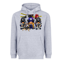 Heather Grey police gnome Heavyweight Hoodie - BarkalooDesign