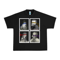 Black Ninja Artists Leonardo Donatello Raphael Michelangelo Parody Renaissan Urban Heavy Tee - trangStudio