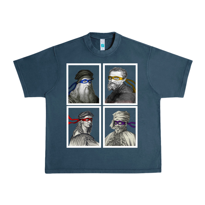 Ninja Artists Leonardo Donatello Raphael Michelangelo Parody Renaissan Urban Heavy Tee by trangStudio | Teevron