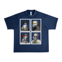 Navy Ninja Artists Leonardo Donatello Raphael Michelangelo Parody Renaissan Urban Heavy Tee - trangStudio