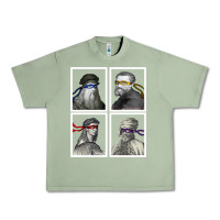 Oil Green Ninja Artists Leonardo Donatello Raphael Michelangelo Parody Renaissan Urban Heavy Tee - trangStudio