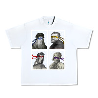 White Ninja Artists Leonardo Donatello Raphael Michelangelo Parody Renaissan Urban Heavy Tee - trangStudio