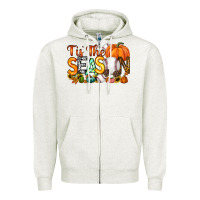 Oatmeal Heather tis the season baseball Zipper Hoodie - RacoonDesign