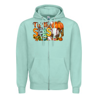 Seafoam tis the season baseball Zipper Hoodie - RacoonDesign