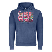 Vintage Denim my god is stronger than cancer Vintage Hoodie - CowGirlArtShop