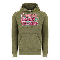 Vintage Olive my god is stronger than cancer Vintage Hoodie - CowGirlArtShop