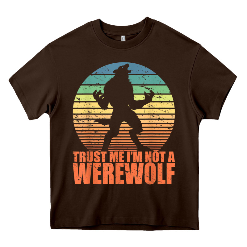 Trust Me I'm Not A Werewolf Men Boys Halloween Costume Heavy Core Tee by trangStudio | Teevron