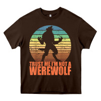 Chocolate Brown trust me i'm not a werewolf men boys halloween costume Heavy Core Tee - trangStudio