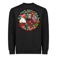 Black Chickens Heavyweight Sweatshirt - CowhideDigitalArt
