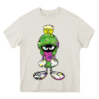 Cream Marvin The Martian Glitch Heavy Core Tee - trangStudio