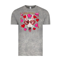 Cloud Rock Valentine's day  bull terrier Vintage Tee - RanaPortraitStore