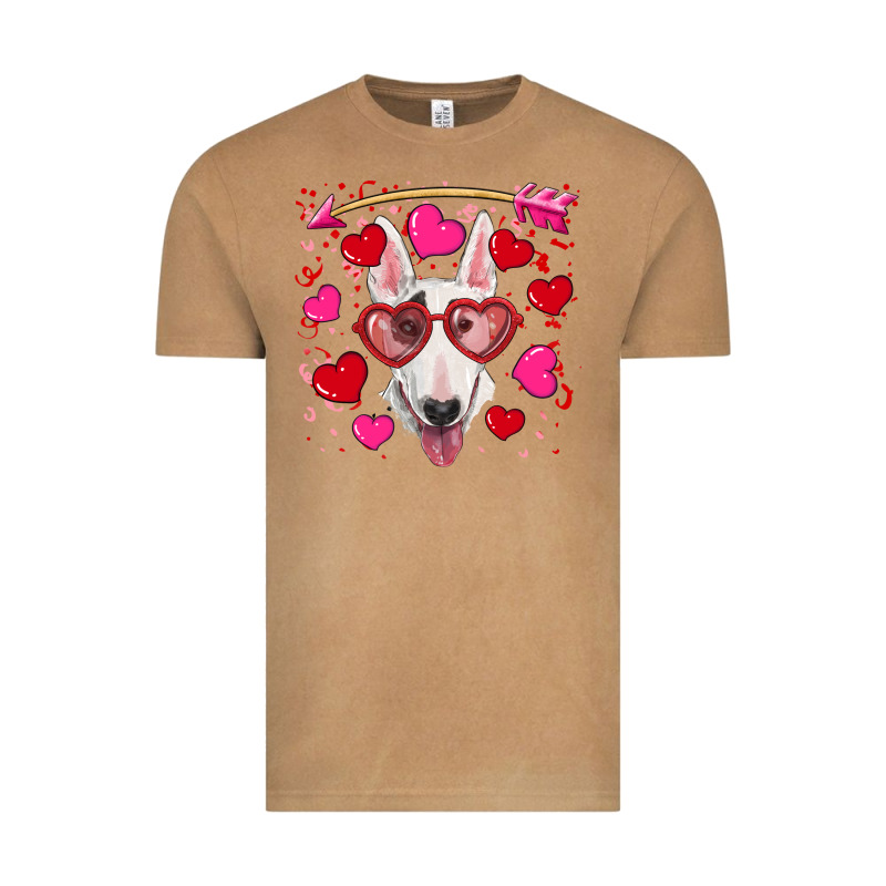 Valentine's Day  Bull Terrier Vintage Tee by RanaPortraitStore | Teevron