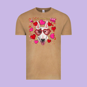 Valentine's Day  Bull Terrier Vintage Tee Designed By Ranaportraitstore