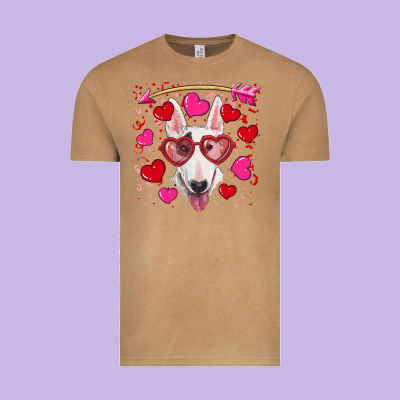 Valentine's Day  Bull Terrier Vintage Tee Designed By Ranaportraitstore