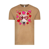 Vintage Camel Valentine's day  bull terrier Vintage Tee - RanaPortraitStore