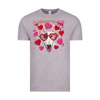 Vintage Zinc Valentine's day  bull terrier Vintage Tee - RanaPortraitStore