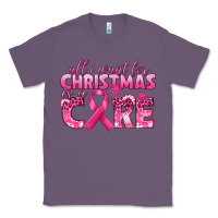 Lavender all i want for christmas is a cure breast cancer Classic Tee - texasbilliewilder