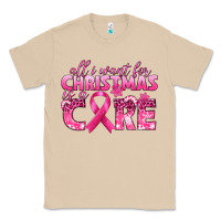 Mushroom all i want for christmas is a cure breast cancer Classic Tee - texasbilliewilder