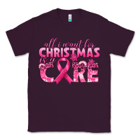 Plum all i want for christmas is a cure breast cancer Classic Tee - texasbilliewilder