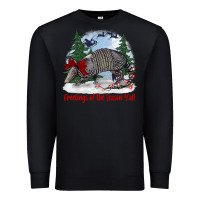 Black greetings of the season y'all with armadillo Premium Sweatshirt - BarkalooDesign