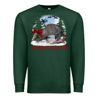 Sports Green greetings of the season y'all with armadillo Premium Sweatshirt - BarkalooDesign