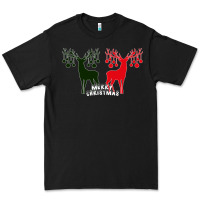 Black Merry Christmas Reindeer Premium Tee - Bettercallsaul