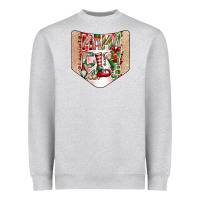Heather Grey Christmas Pocket Heavyweight Sweatshirt - CowhideDigitalArt