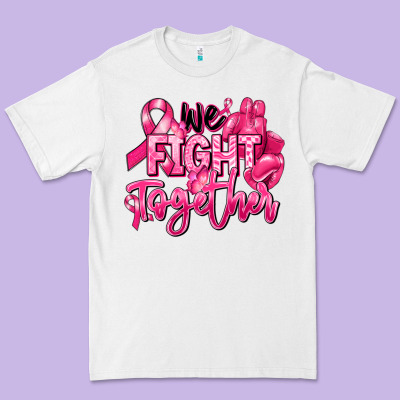 We Fight Together Breast Cancer Premium Tee Designed By Ranaportraitstore