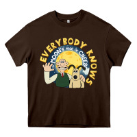 Chocolate Brown everybody knows the moons made of cheese! Heavy Core Tee - trangStudio