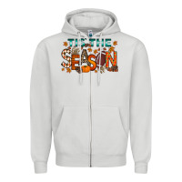 Tis The Season Football Zipper Hoodie | Teevron
