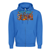 True Royal tis the season football Zipper Hoodie - RacoonDesign