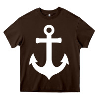 Chocolate Brown Boat Anchor for Women n Girls Summer Heavy Core Tee - trangStudio