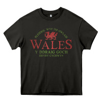 Asphalt Rugby Welsh Gift Red Dragon Flag of Wales Heavy Core Tee - trangStudio