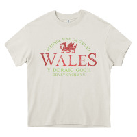 Cream Rugby Welsh Gift Red Dragon Flag of Wales Heavy Core Tee - trangStudio