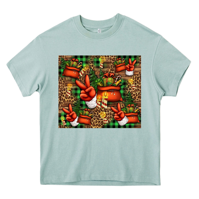 Christmas Santa Claus Peace Hand Heavy Core Tee by Jasminsmagicworld | Teevron