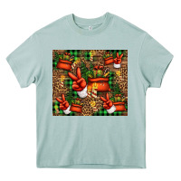 Arona Christmas Santa Claus peace hand Heavy Core Tee - Jasminsmagicworld