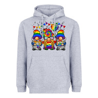 Heather Grey lgbtq gnome Heavyweight Hoodie - BarkalooDesign