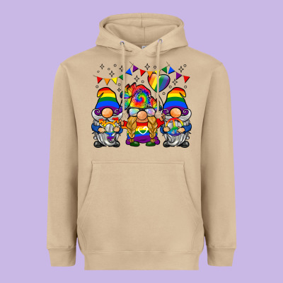 Lgbtq Gnome Heavyweight Hoodie Designed By Barkaloodesign