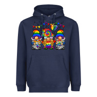 Navy lgbtq gnome Heavyweight Hoodie - BarkalooDesign