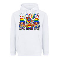 White lgbtq gnome Heavyweight Hoodie - BarkalooDesign