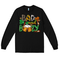 Black Bad and boozy St. Patrick's Day Long Sleeve Tee - CowGirlArtShop