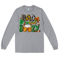 Heather Grey Bad and boozy St. Patrick's Day Long Sleeve Tee - CowGirlArtShop