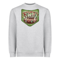 Heather Grey Christmas Pocket Heavyweight Sweatshirt - CowhideDigitalArt