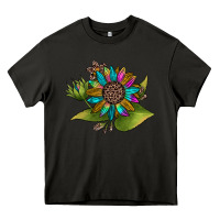 Asphalt western sunflower Heavy Core Tee - JahusDesignShop
