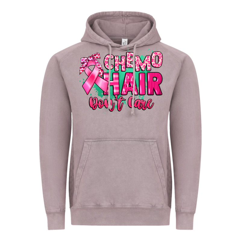 Chemo Hair Don't Care Cancer Awareness Vintage Hoodie by HowdyJamesFarm | Teevron