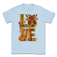 Dusty Blue Love fall cow Classic Tee - NancyCooperArtShop